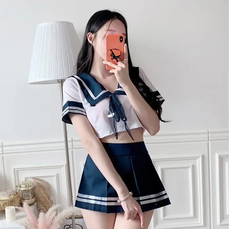 3XL Plus Size Porno Women Sexy School Girl Costumes Cosplay Babydoll Sexy Lingerie Suspender Student Uniform Japanese Role Play