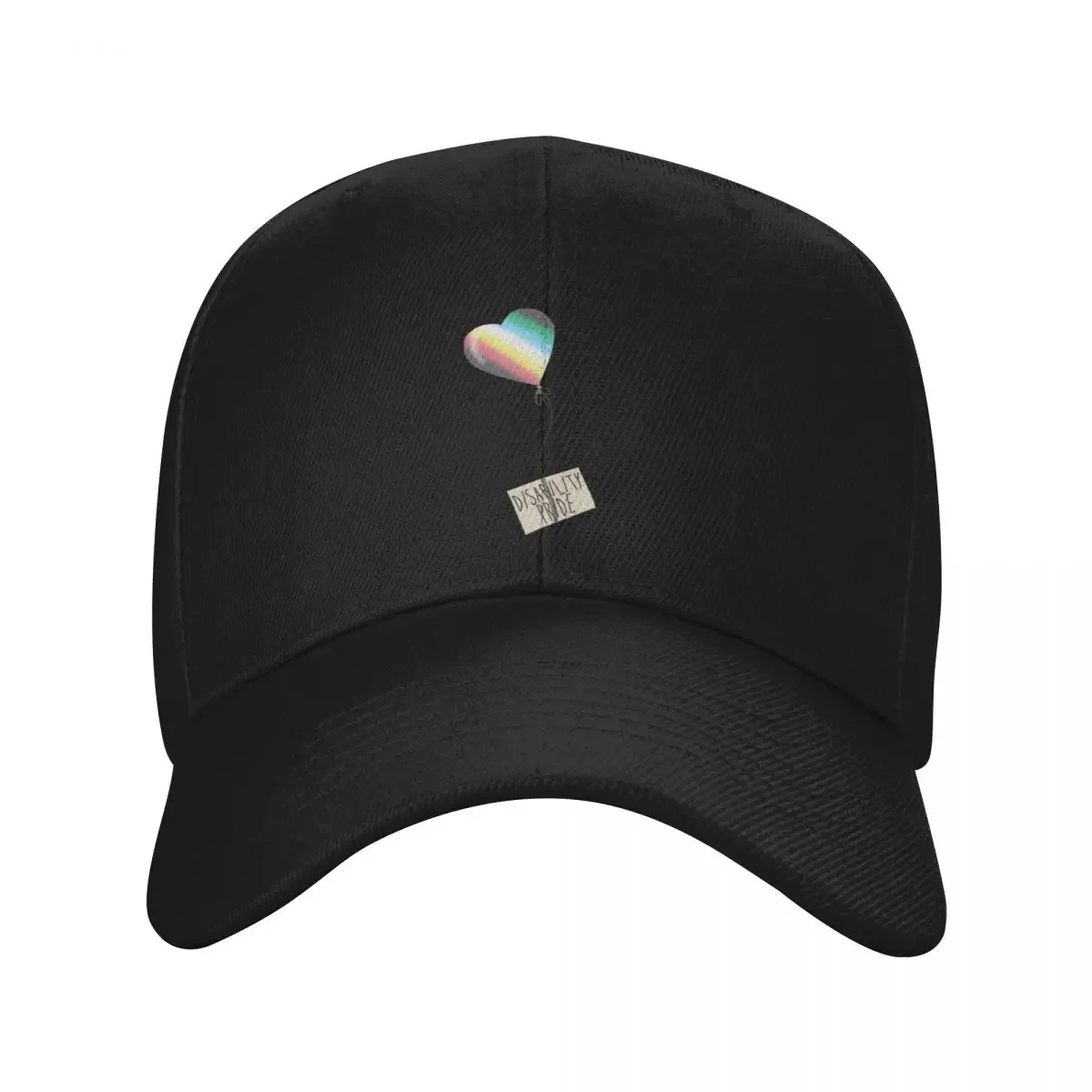 Disability pride flag heart balloon Baseball Cap Trucker Hat Beach Outing Luxury Woman Men's