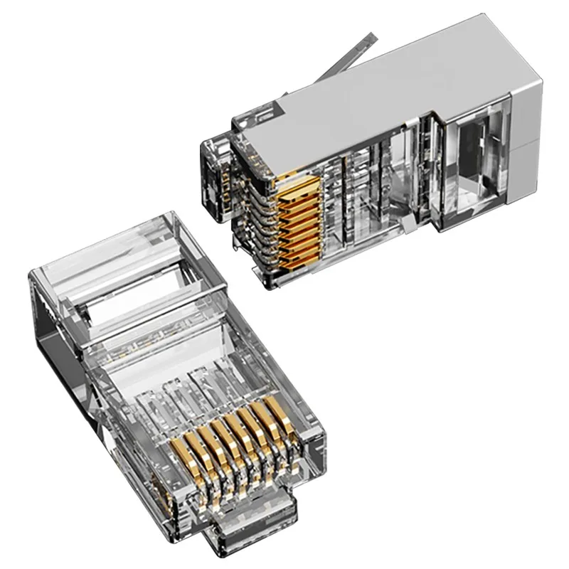cat5e xintylink ethernet cable connector rj45 plug male network rg rj 45 stp shielded jack keystone cat5 lan conector 50/100pcs