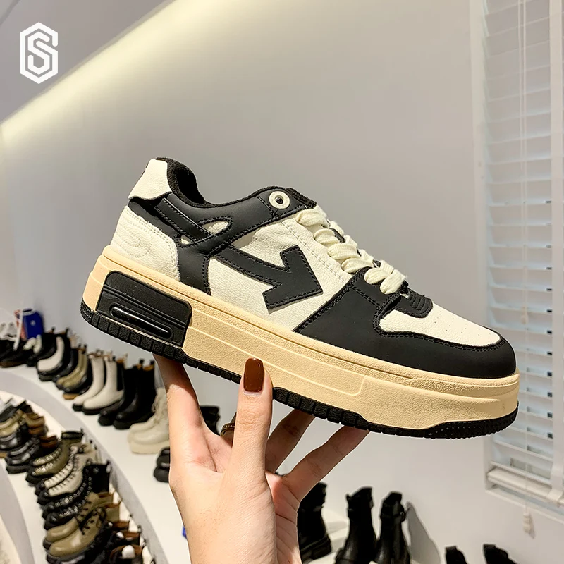 women's 2022  Board shoes ins high-top shoes wild plus velvet cotton shoes casual shoes Hong Kong style platform boots gothic