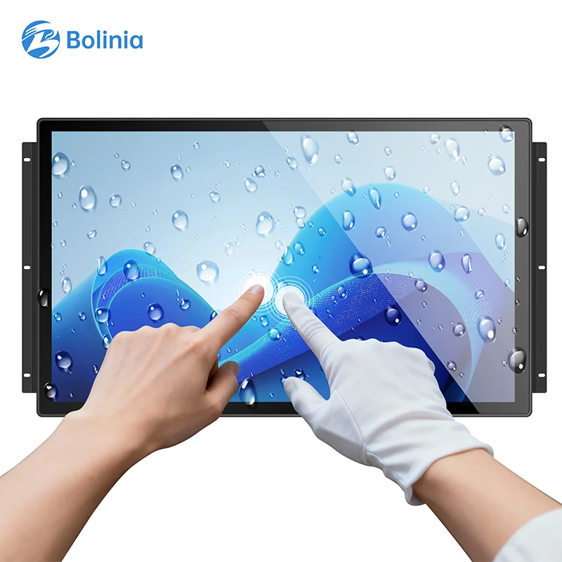 

Промышленный монитор с сенсорным экраном и открытой рамкой 7-43 дюйма, передняя водонепроницаемая встроенная панель IP65, PCAP/резистивная HDMI/VGA/DVI 12 В постоянного тока OEM/ODM