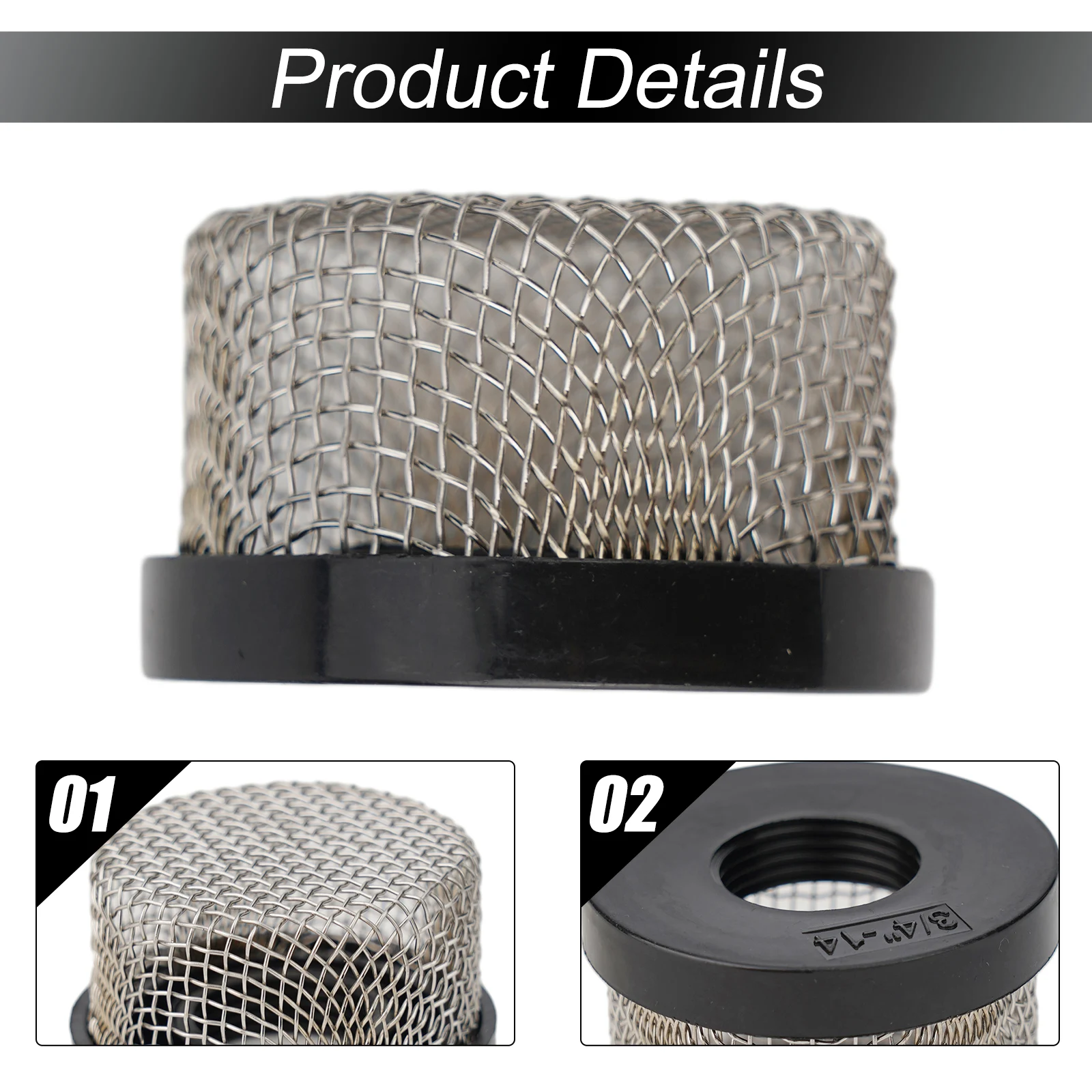 Filtro a rete in acciaio inossidabile 3/4 pollici-14 filtro per schermo aeratore a rete con filettatura femmina per parti di decorazione domestica della pompa