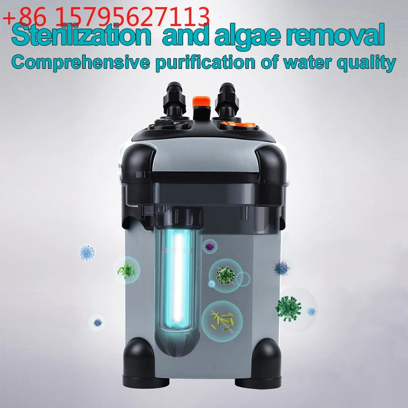 

External Filter Bucket for Fish Tank 3 in 1 Water Purification Silent Circulation Pump High Efficiency Aquarium Cleaning Tool