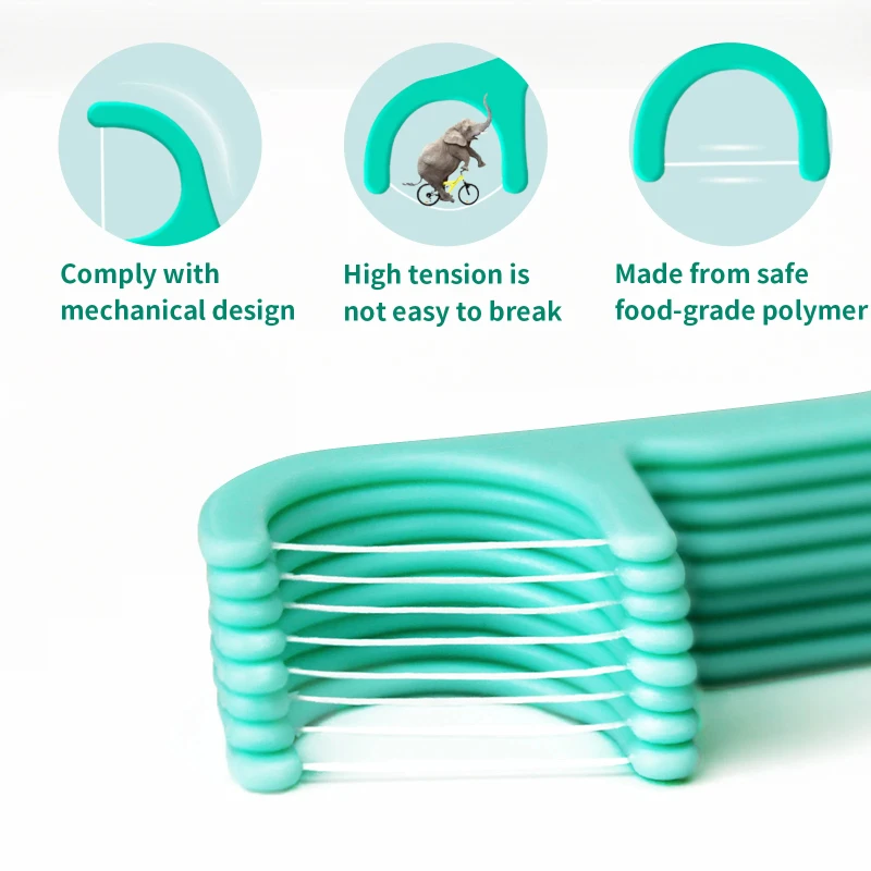 100pcs/pack Disposable Dentistry Floss Picks Toothpicks Mint Flavor Dental Superfine Floss Picks Tooth Threads Teeth Cleaning