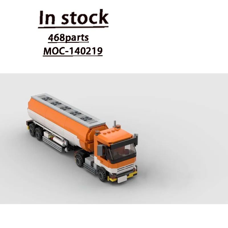 

MOC-140219 City Traffic Oil Tanker Truck Building Block Model 468 Parts Boys' Children's Birthday Christmas Assembly Toy Gift
