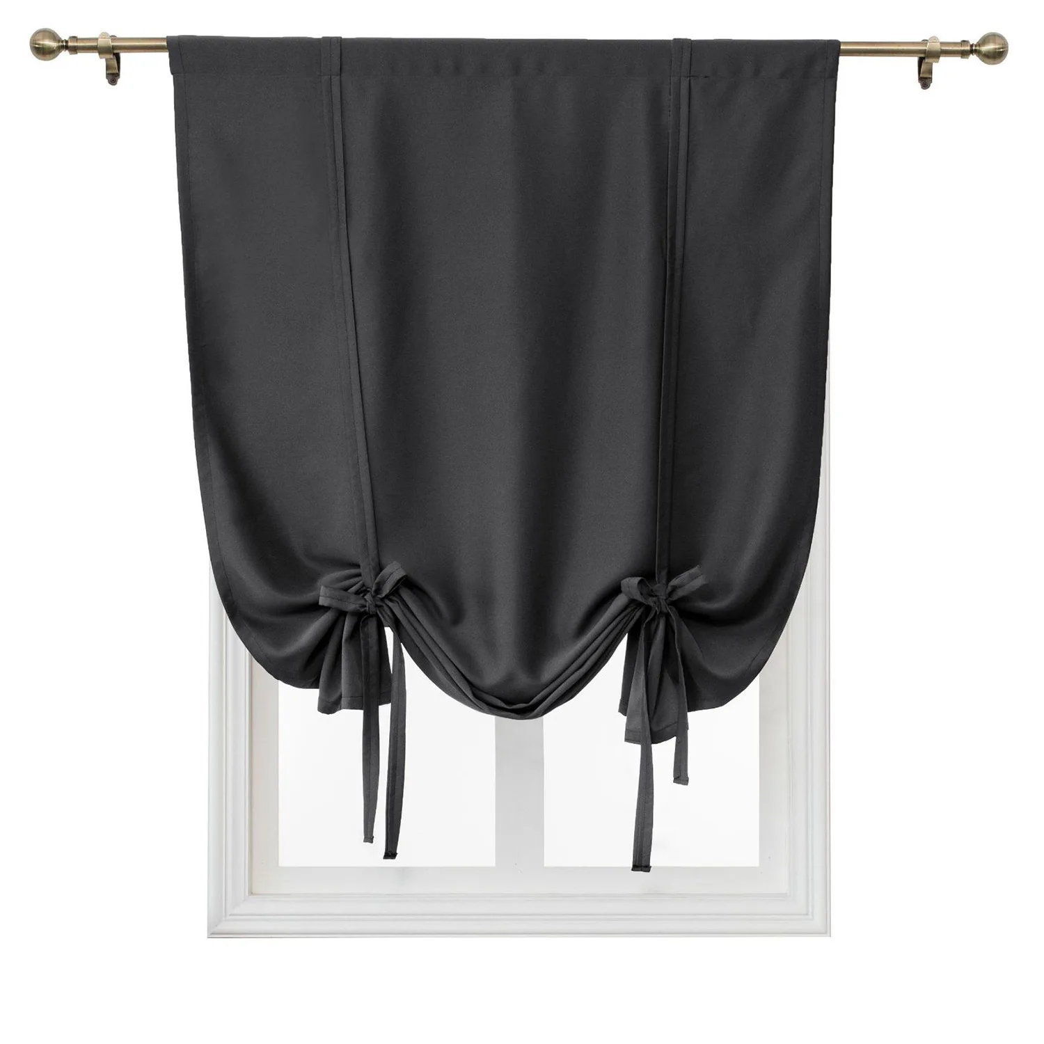 Short Tie-up Roman Blackout Valence Curtain Drape