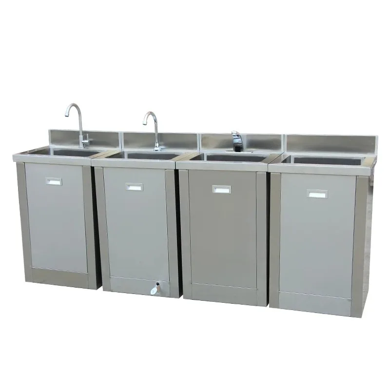 Purification workshop 304 stainless steel medical sink Single double mechanical induction foot-operated 201 sink
