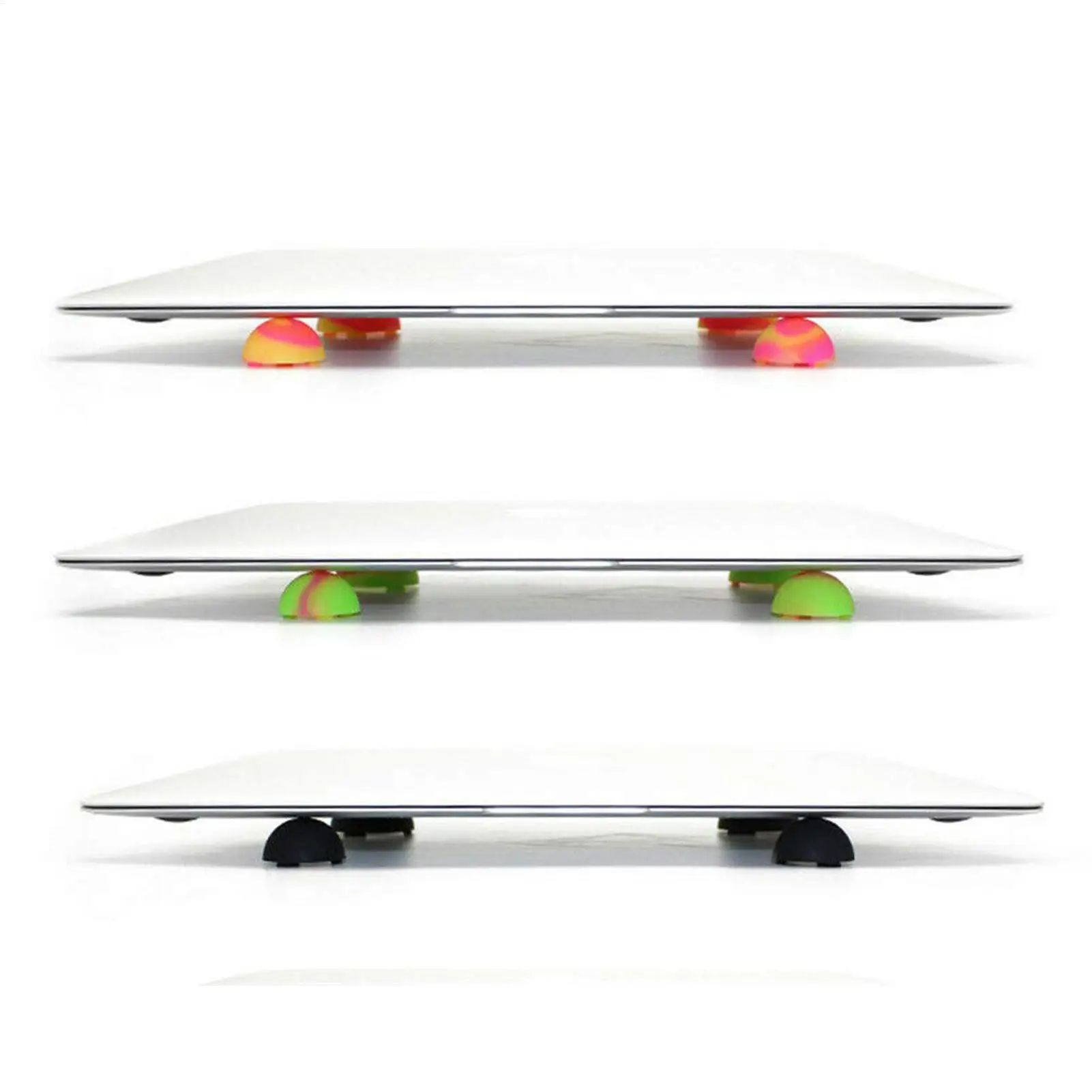 4 pçs/set mini almofada de silicone notebook tablet pc pés de resfriamento portátil cooler bola aumentando pé almofada titular suporte 0.6-1cm