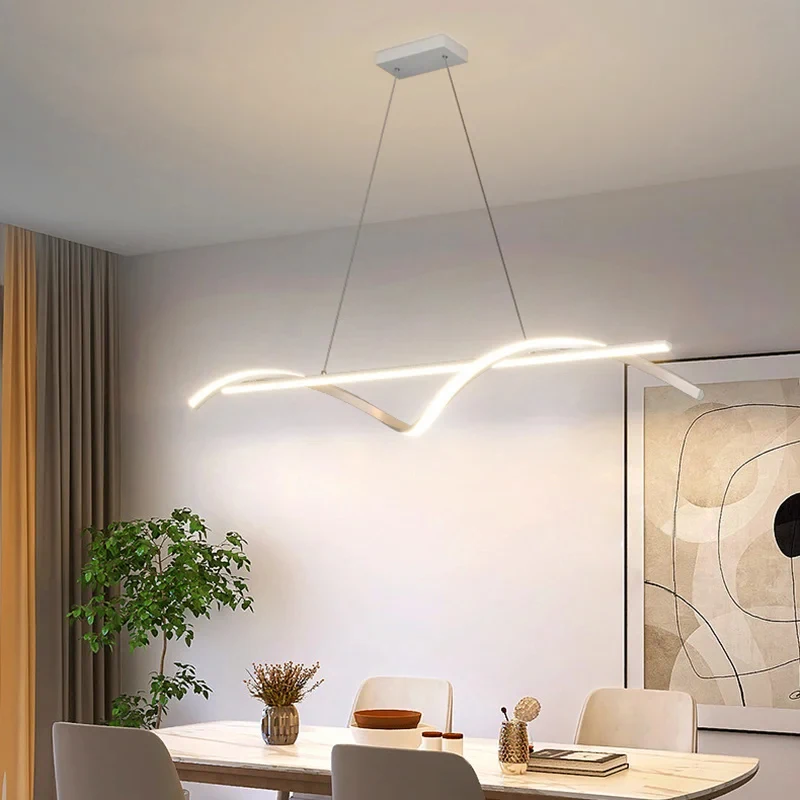 Imagem -02 - Modern Led Pendant Light Kitchen Ceiling Chandelier Lâmpada para Sala de Jantar Decoração Minimalista Luminária 90260v 40w