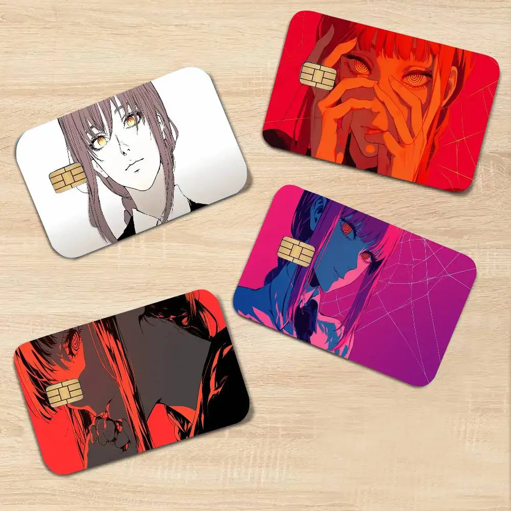 Makima Manga Chainsaw Man Art Print Credit Card Skin Waterproof PVC Bank Card Decal