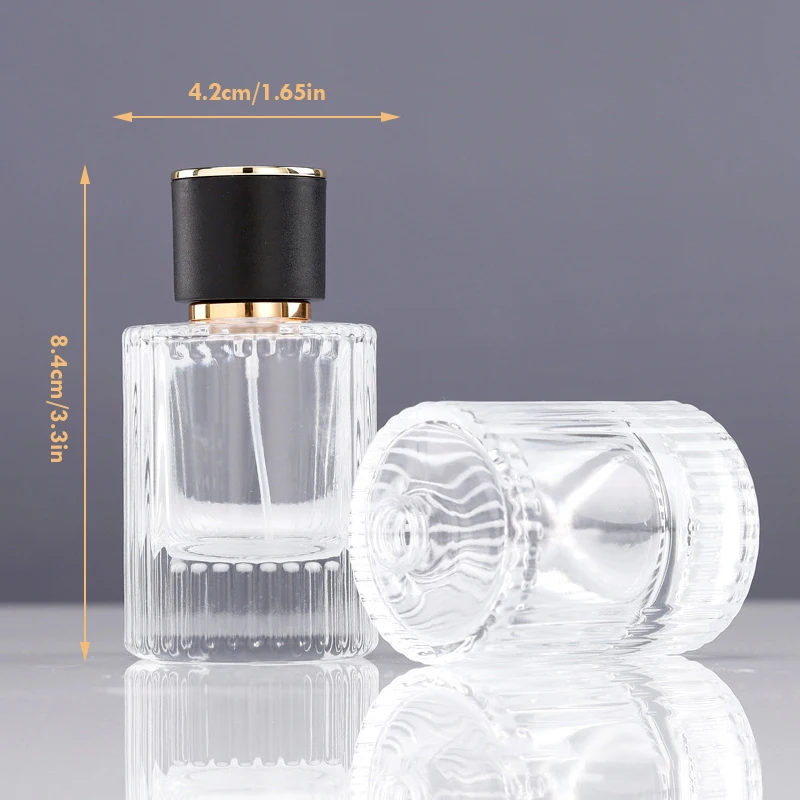 Flcopropriété pulvérisateur de parfum en verre transparent, parfum HI, liquide africain atomiseur, contenant cosmétique, quotidien, illable, distributeur HI, 30ml