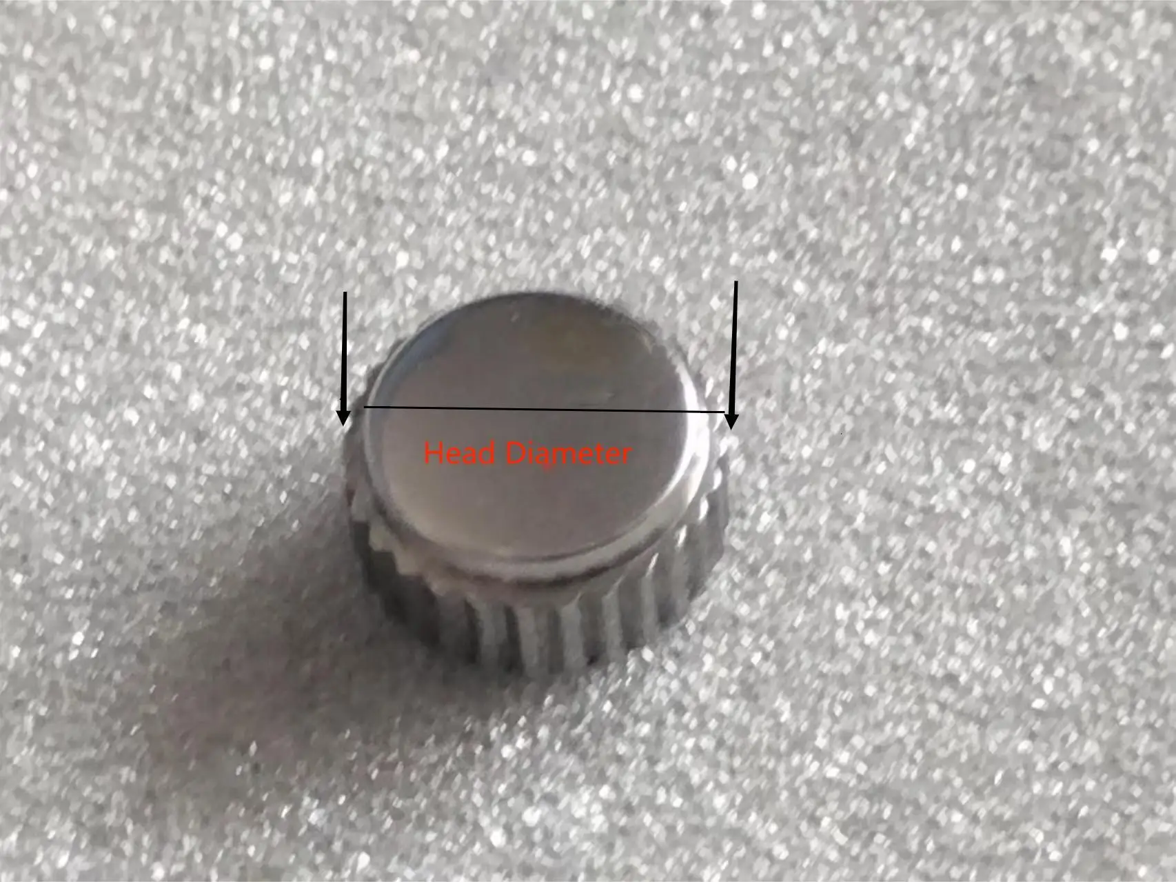 1 Piece Silver Color Steel Watch Crown 3.5mm-7mm Head Diameter with Flat Tube for Watches Repair L4429