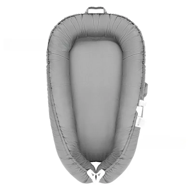 

Портативная складная кроватка-гнездышко без подушек 2025 года, однотонная, для новорожденных, для путешествий