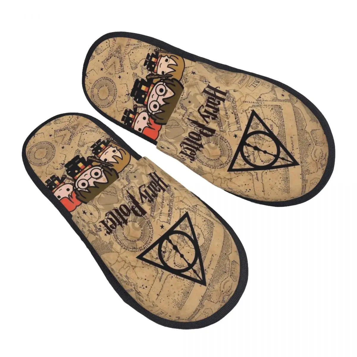 

Harrys Potters Magic School Indoor Slippers with Memory Foam Slipper Gift for Unisex House Shoes with Anti-Skid Sole