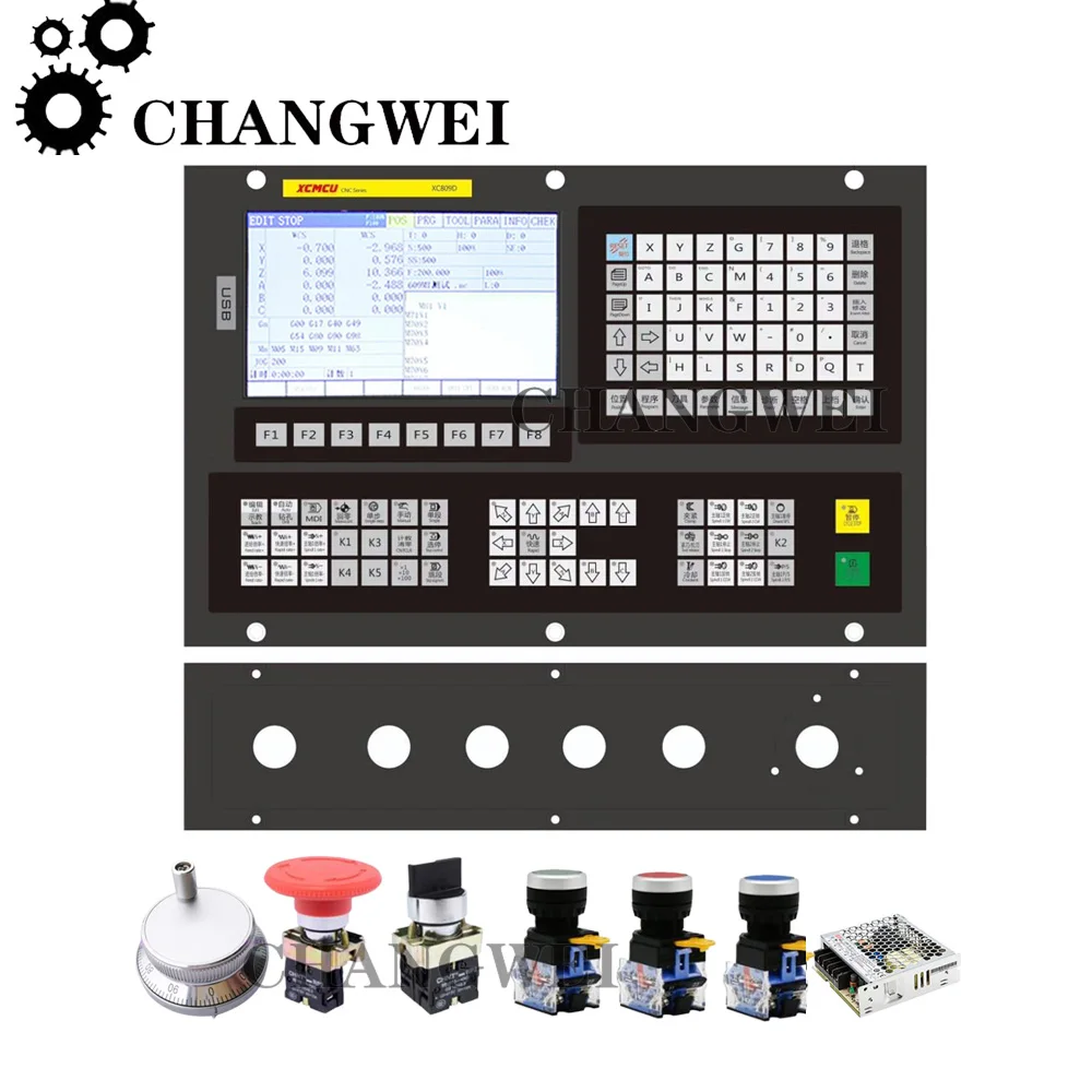 

The New Xc809d 3~6 Axis Usb Cnc Control System Controller Supports Fanuc G-code Offline Milling, Tapping And Drilling Feed