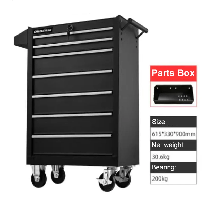 5/7 Drawers Auto Repair Tool Car Mobile Tool Cabinet Trolley Maintenance Workshop Parts Cabinet Iron Heavy Worker