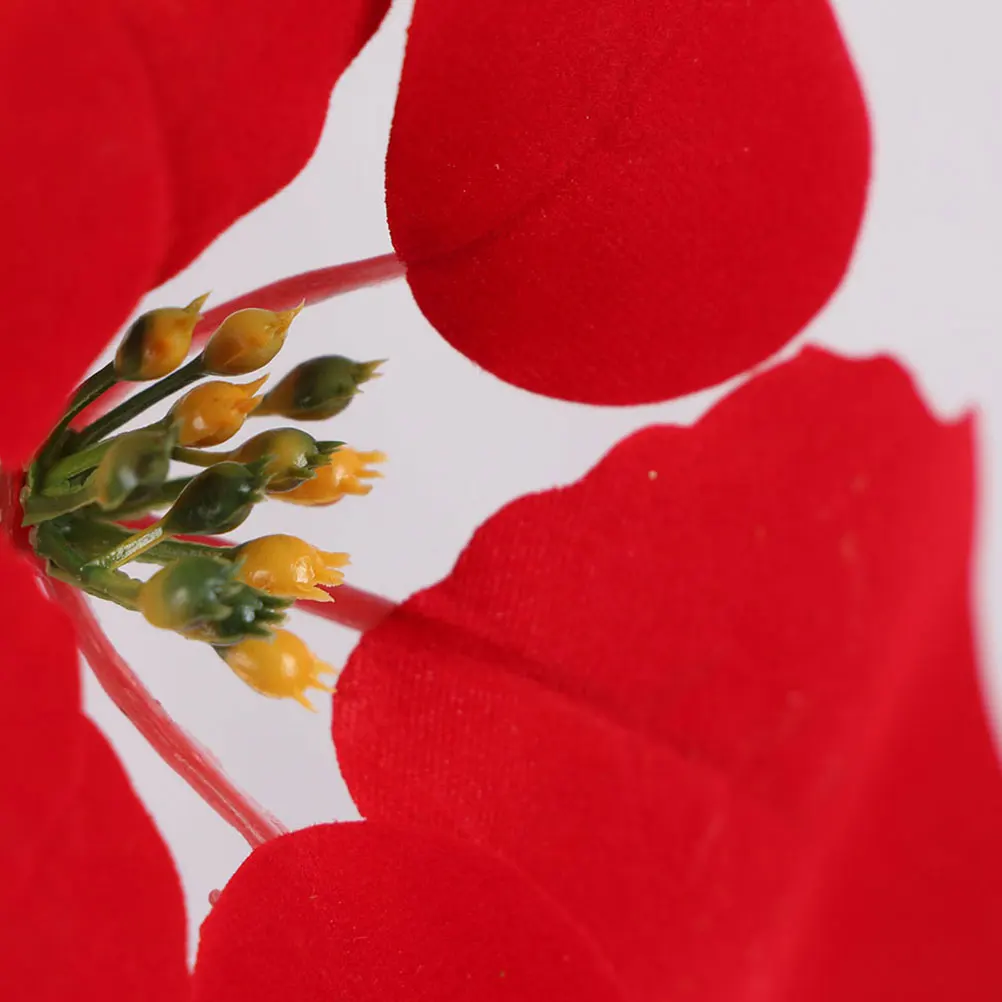 

20 Pcs Christmas Flower Red Artificial Flowers Decorations for Tree Ornaments Fake Hanging Plant Plants Xmas Outdoor