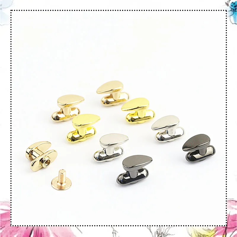 

20pcs 6x12mm Screw Rivet Studs Button Nail Metal Buckles Screw For Bag Hardware Handbag Decor Leather Craft Accessories