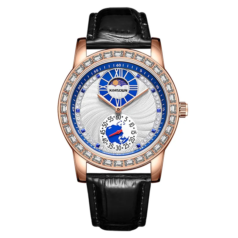 New Watch Men's Diamond  Waterproof Business Men's Watch High-end Quartz Watch