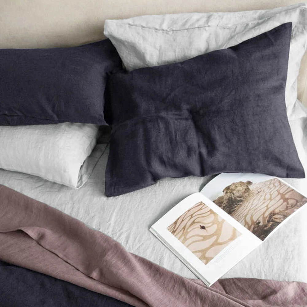 Linen Pillow Cases 100% French Natural Flax Soft Linen Envelope Pillowcases for Throw Pillows Soft and Durable All Season