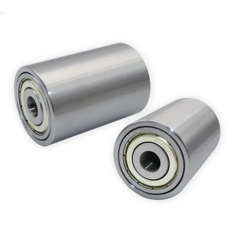 1pcs double-bearing metal wheel 40mm conveying flat wheel for ribbon weaving abrasive belt machine track wheel pulley idler