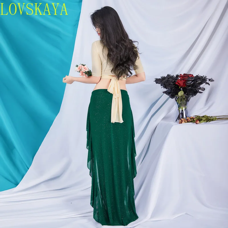 Belly dance practice suit drawstring skirt Eastern beginner dance suit Comfortable and minimalist clothing Dance suit