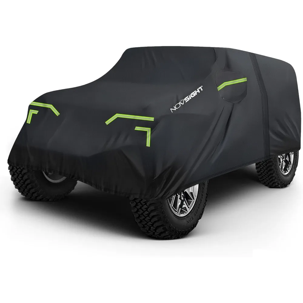 

Cover for Jeep Wrangler - 4 Doors Waterproof All Weather Car Covers for Wrangler 4 Door,1987-2023 JK JKU JL JLU, Outdoor Anti-U