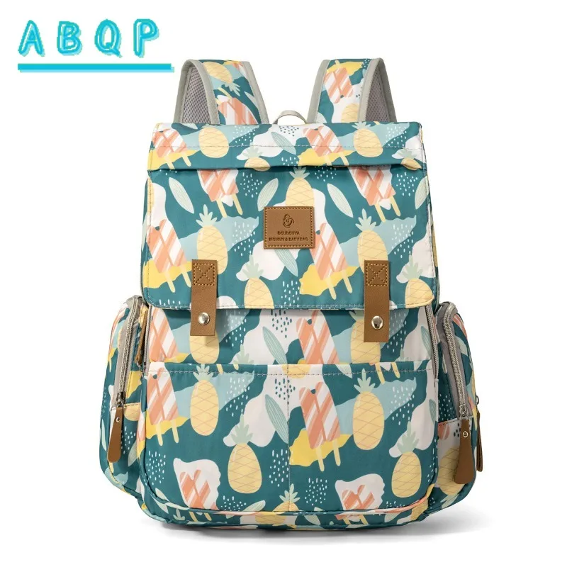 Diaper Bag Backpack Luxury Brand Cartoon Baby Diaper Bag Backpack Large Capacity Multi-function Fashion Baby Bag High Quality