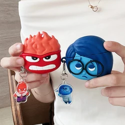 Desenhos animados 3D Stereo Inside Out 2 Case, Capa de sílica Gel para AirPods 1, 2, 3, AirPods Pro 2 Case, Acessórios para fones de ouvido, Air Pod