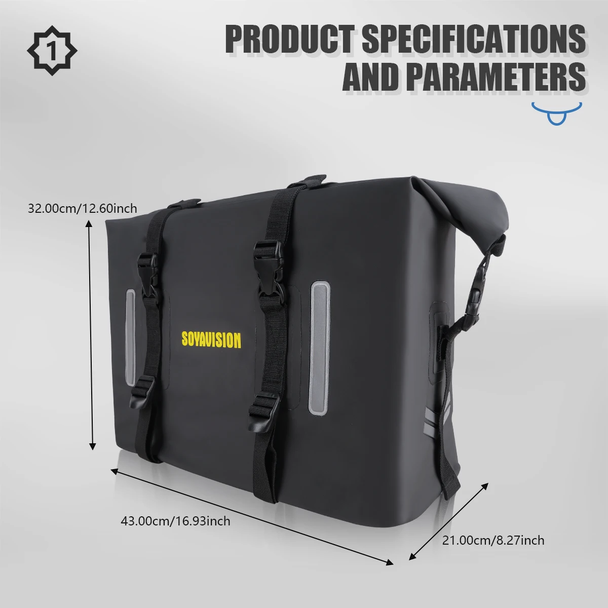 1 paar 60L universele motorfiets zijtas anti-val zadel staart achtertas reisbagage opbergtas