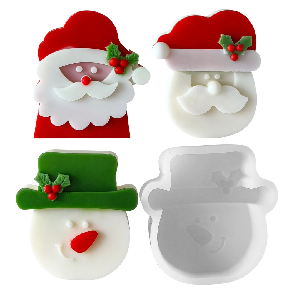 

Santa Claus Aromatherapy Candles Silicone Mold Christmas Chocolate Silicone Mold Scented Making Tools 3D DIY Handmade Fragrance