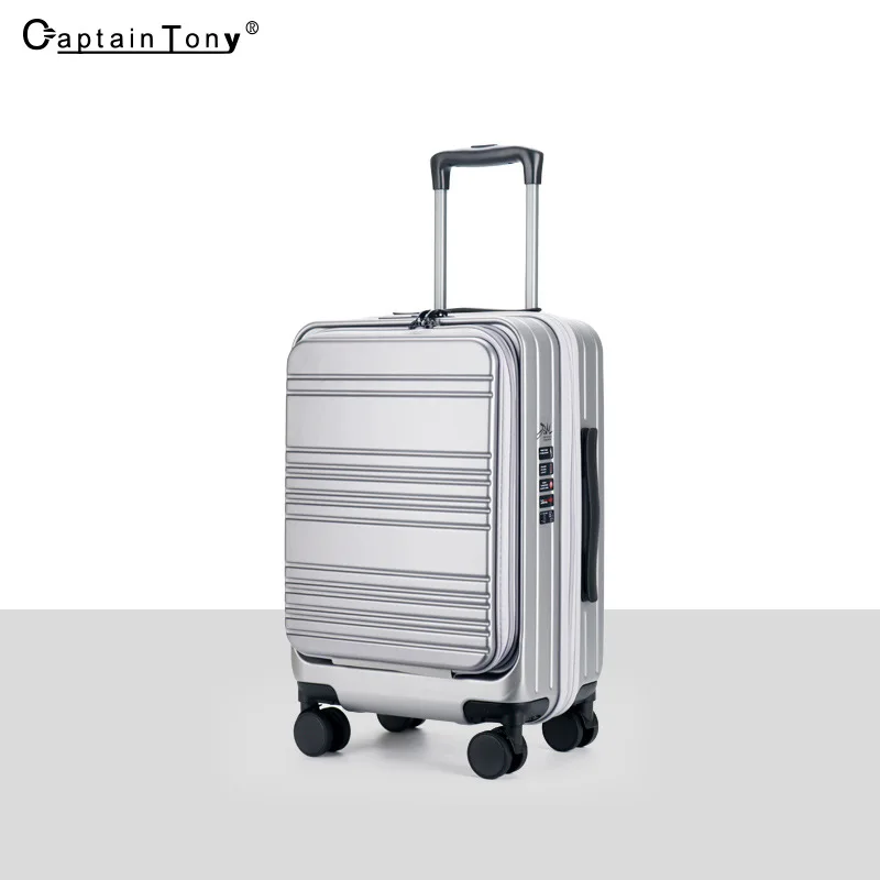 DOIAESKV 28-inch large-capacity front open suitcase 20-inch boarding case zipper PC trolley case, suitcase