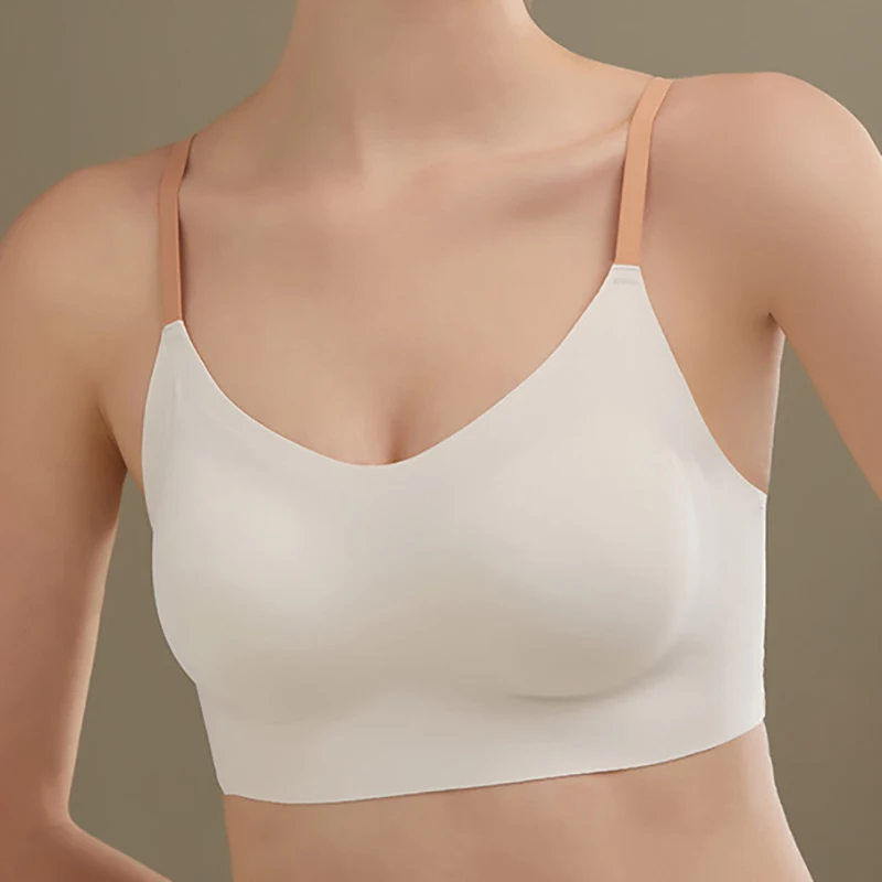 

No Trace Women Underwear External Expansion Integrated Gathering Fixed Cup Matched Colors Sports Bra Beautiful Back Comfortable