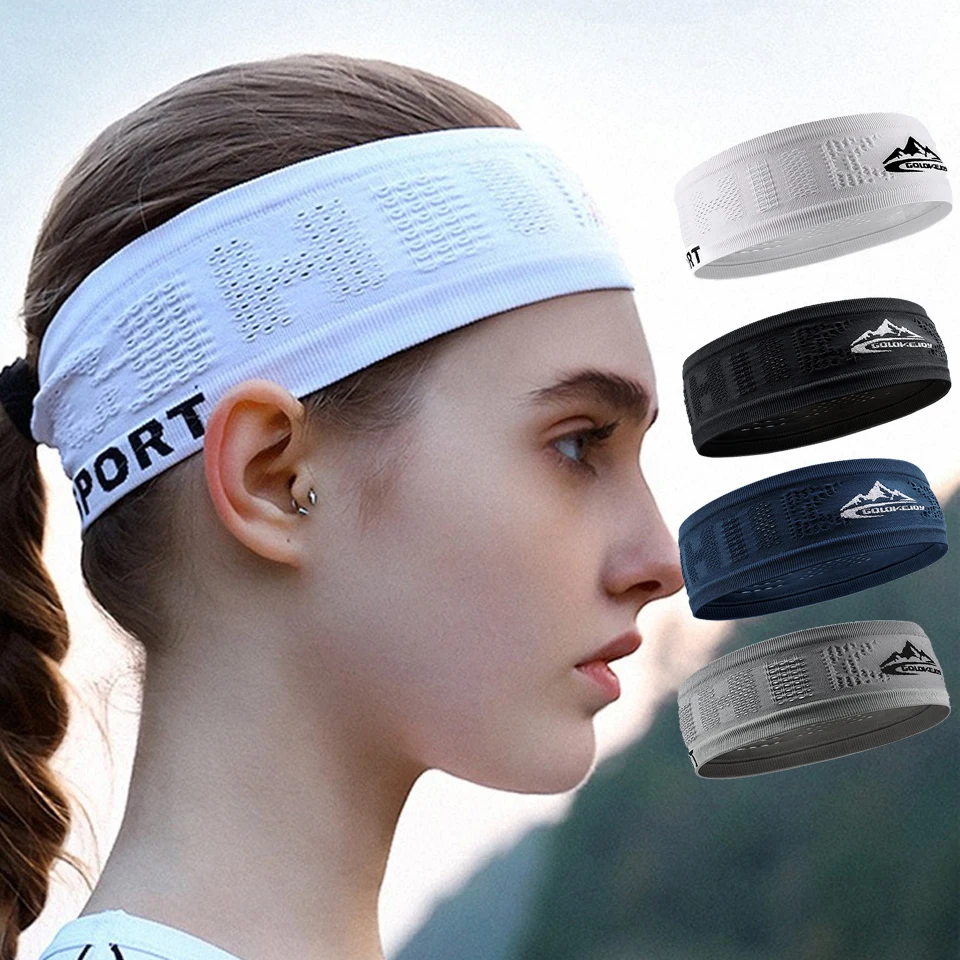 GTUBIKE Cooling Stretchy Visor Unisex Sweatband for Men Women No Slip Band Lightweight Performance Running Sun Protection Visor