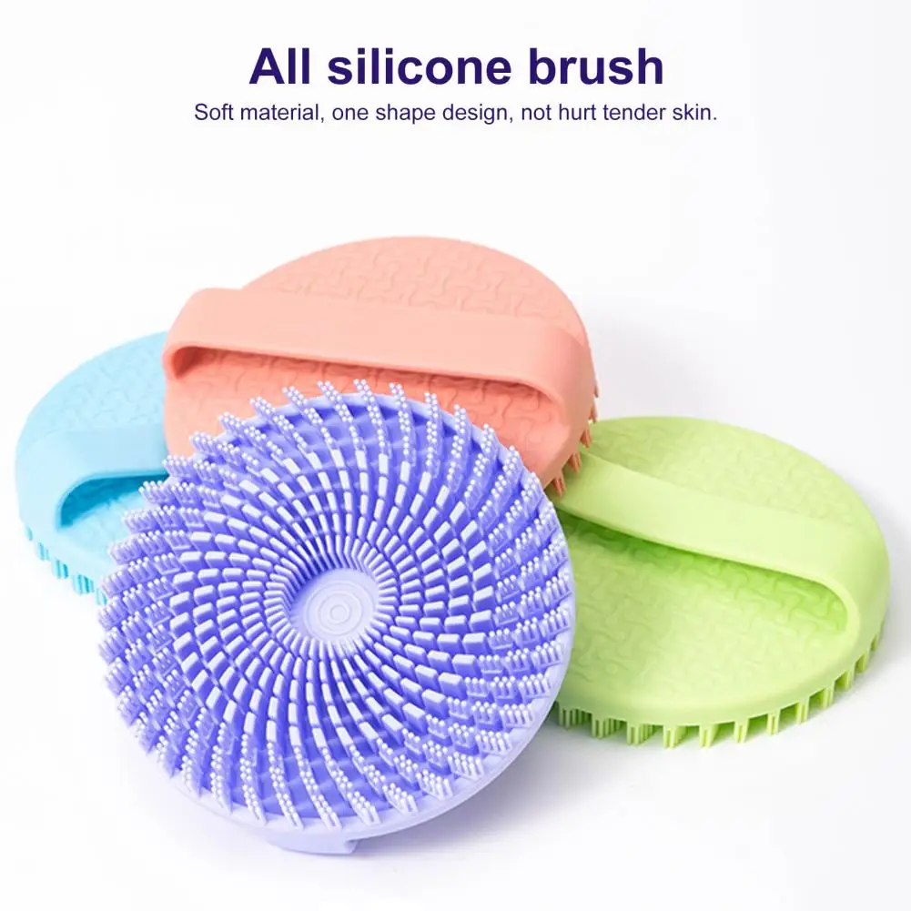 

Soft Bristle Bath Brush Silicone Body Scrubber for Exfoliating Skin Ergonomic Grip Shower Brush with Silicone Bristles for Skin