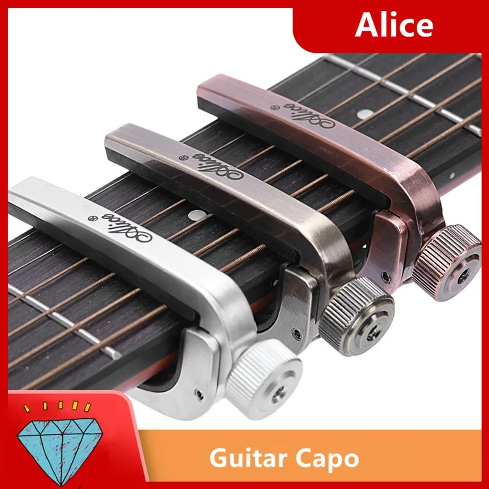 Alice Quick Change Tune Clamp Key Trigger Capo Acoustic Electric Guitar Capo Tuning Repair Tools Metal Tuning Clip Guitar Capo