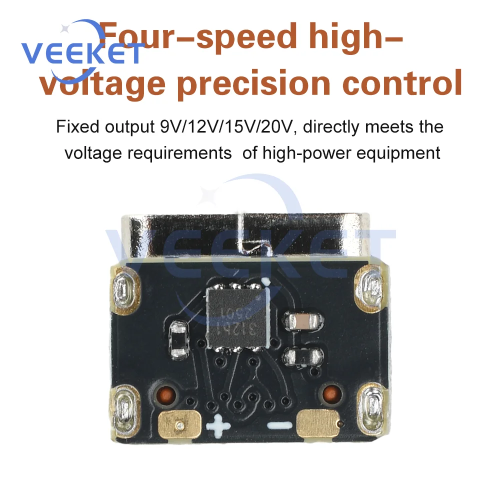 PD3.0 PD3.1 QC2.0 Mini Decoy Snellaadmodule DC 9V 12V 15V 20V Vaste uitgangsspanning Trigger Adapter PD naar DC Type-C
