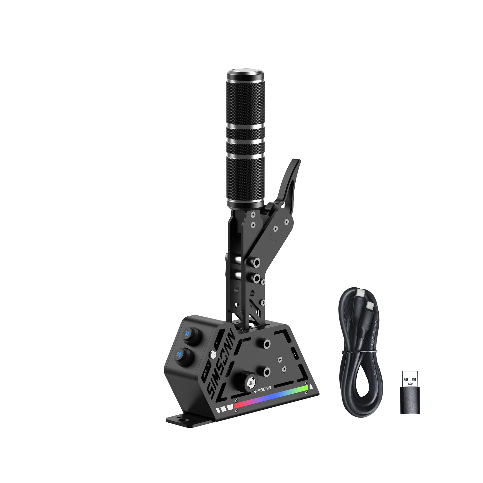 

SIMSONN SQ Pro Sim Racing Shifter RGB Racing Simulator Sequential Shifter High-precision Hall Sensor shifter for PC Games