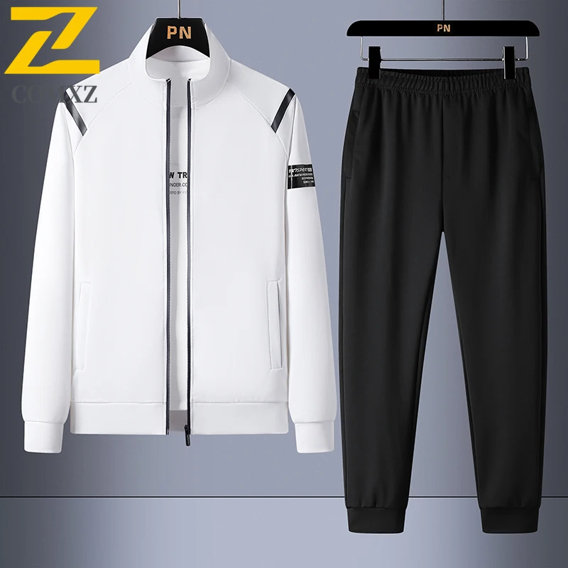 

2025 Men's Casual Suit Autumn New Trend Sports Slim Fit Top Fashionable Versatile Sports Leg-tied Trousers Men's Business Suit