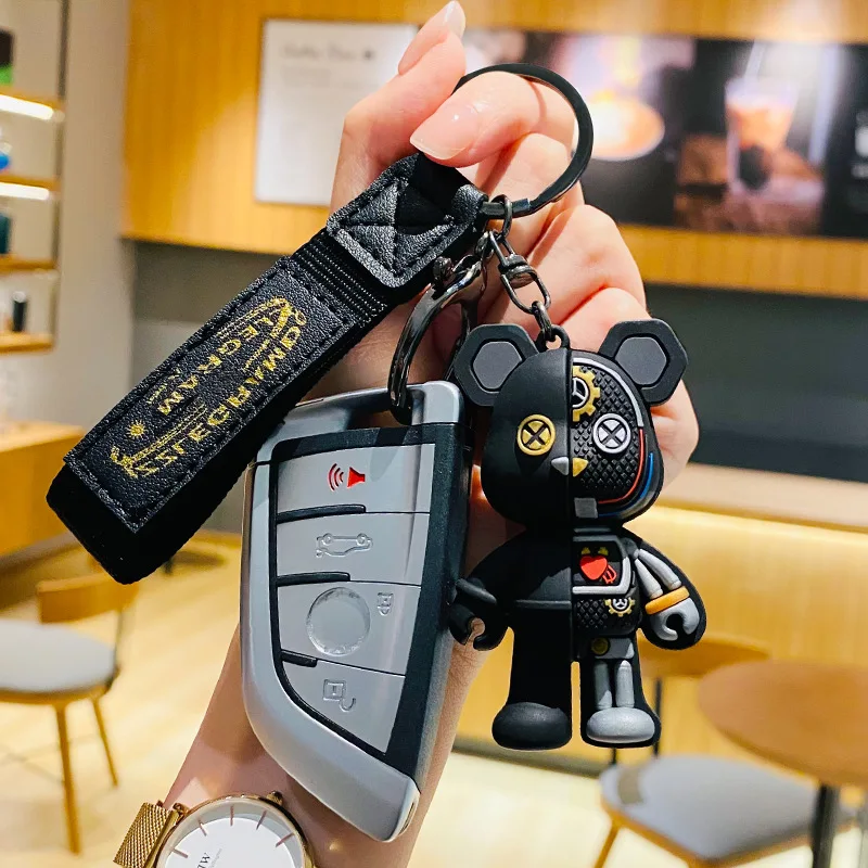 Cartoon Mechanical Bear Cute Boudoir Personality Key Ring Chain Bag Small Pendant Accessories Keychain Decoration Gift Wholesale