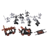 14Pcs/set Medieval Knights Toy Catapult Crossbow Soldier Figures Playset Chariot
