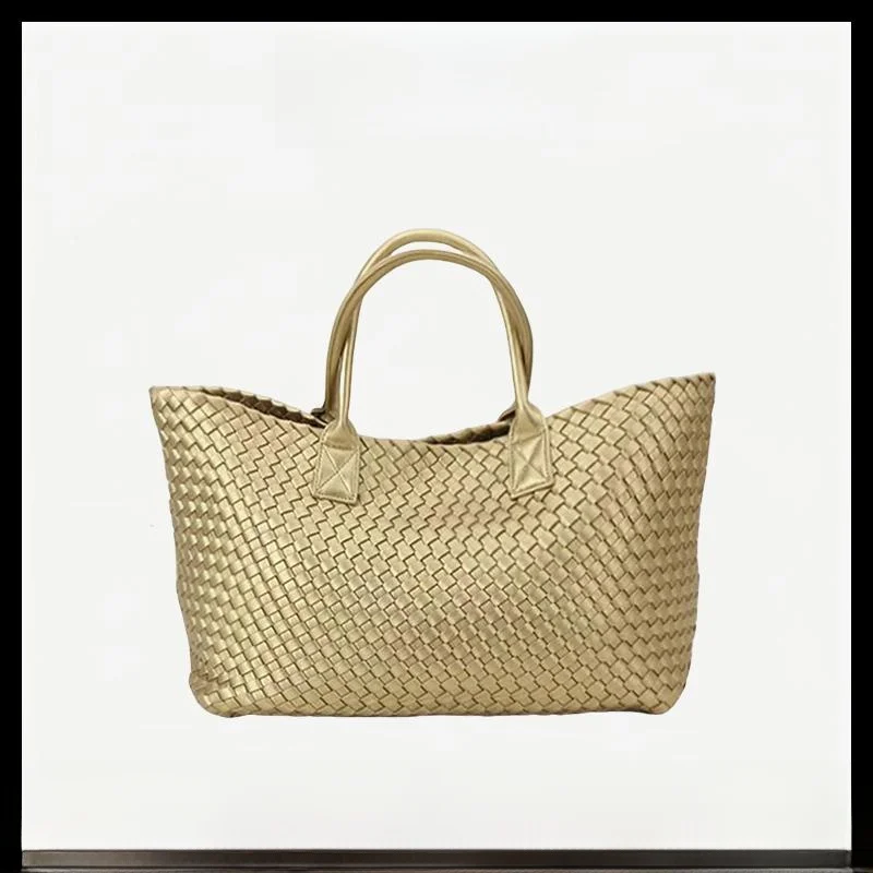 

ZAZL Hanrted Snake Skin Pattern Women's Tote Bag Travel oulder Bag Large Capaci Handwoven Basket Bag for Casual Use