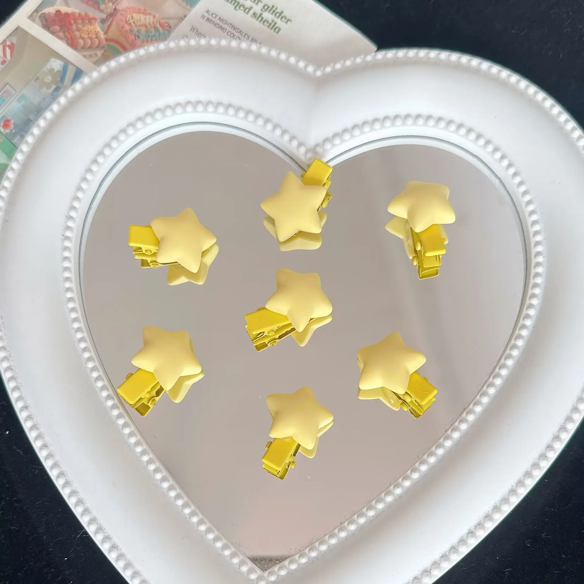 5 Pcs/Lot New Cute Yellow Star Hair Clip Alloy Barrettes Small Star Hairpin Duckbill Clip For Gilrs Women Accessories