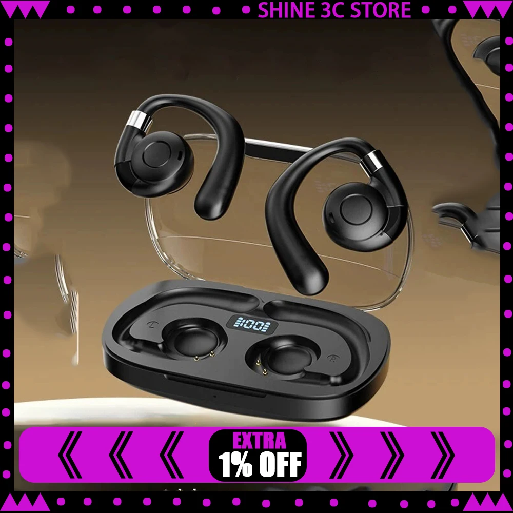 Viken G116 Open Ear Wireless Headphones with Ear Hooks Panoramic 9D surround sound effect Headphones Comfortable to the ear