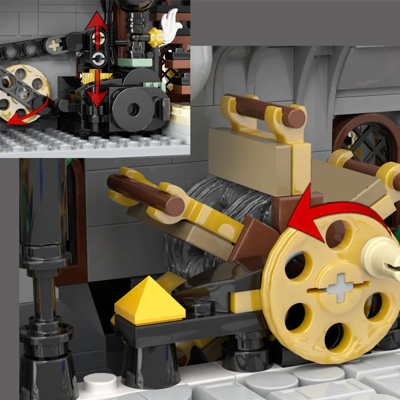 BuildMOC Machinery Steam Powered Science Building Blocks Modular The Industrial Steam Punk Model Bricks Kids Toys Xams Gifts