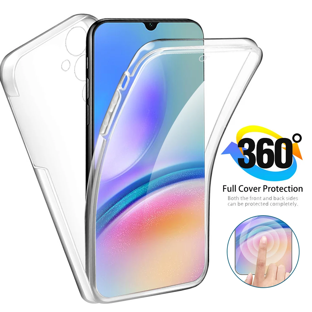 360° Full Body Case For Samsung Galaxy A05 A05s 4G Double Side Silicone TPU Transparent Cover Coque On Samsang A 05 S GalaxyA05s