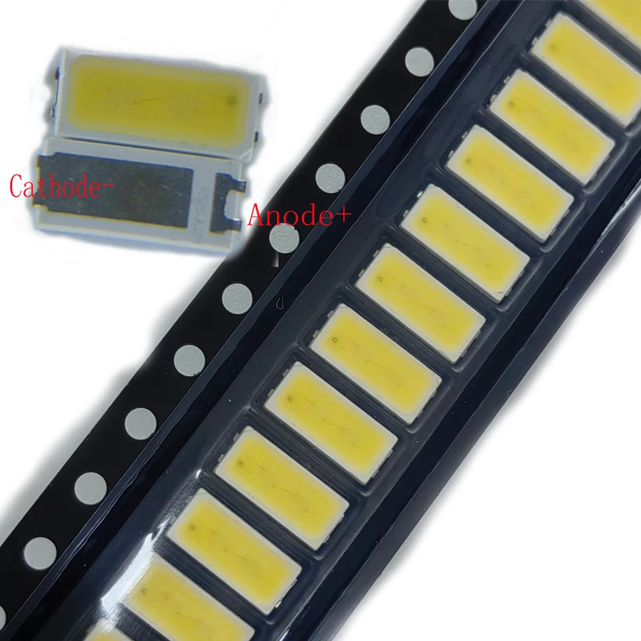 200/500PCS SMD LED 7030 6V  Cold White 1W 7.0*3.0mm For TV Backlight Strips