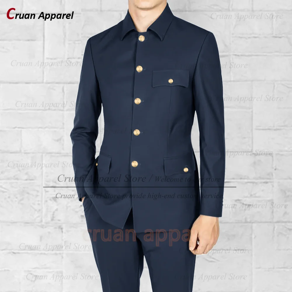 Newest Men Suit Set Wedding Party Groomsman Custom Elegant Single Breasted Blazer Pants 2 Pieces Formal Banquet Classic Costumes