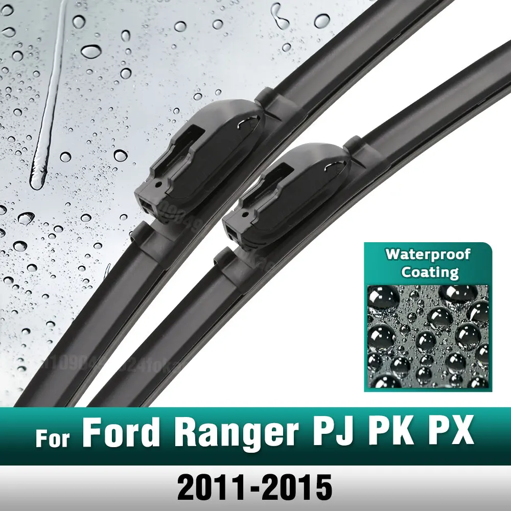 

Silicone & rubber Front Wiper Blades Set For Ford Ranger PJ PK PX 2011 - 2015 Windshield Windscreen Window Brush 24"+16"
