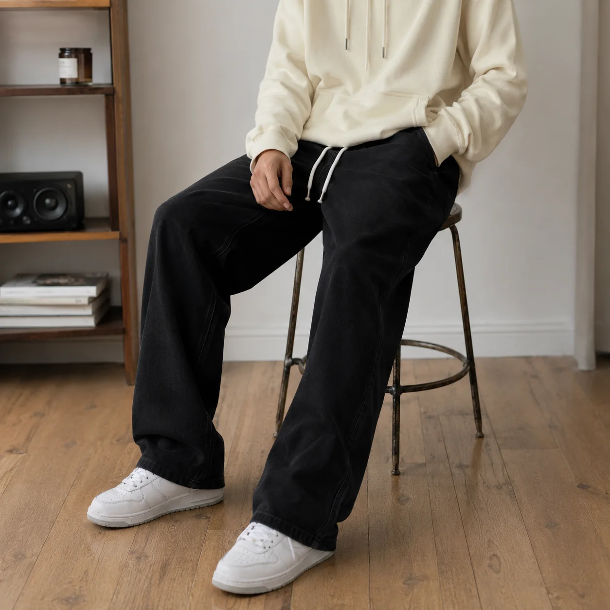กางเกงยีนส์ลำลองทรงหลวมสำหรับผ - Men'S Fashion Grey Jeans บทวิจารณ์และราคา